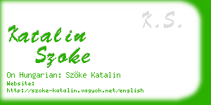 katalin szoke business card