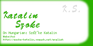 katalin szoke business card